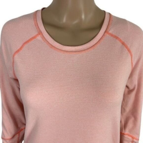 LUCY Tech Dashing Stripes Athletic Orange Sherbet Top Size Medium - Picture 4 of 12